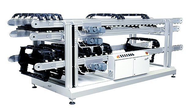 Das Vario Puffer Förderband kommt direkt vom Hersteller und Lieferant ASP Automation aus Bayern.
