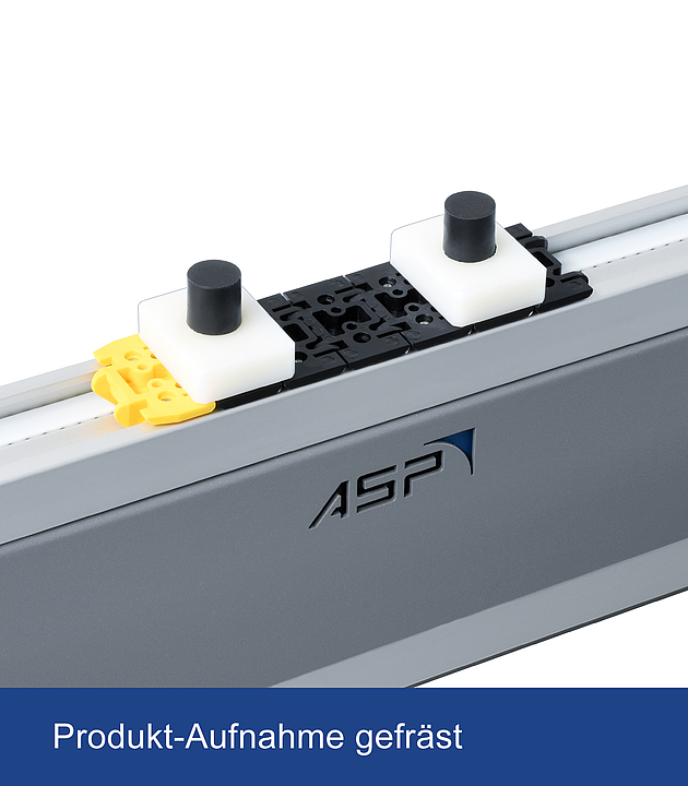Die Förderband Innovationen von ASP ermöglichen das Kontur genaue Aufnehmen von unterschiedlichen Bauteilen.